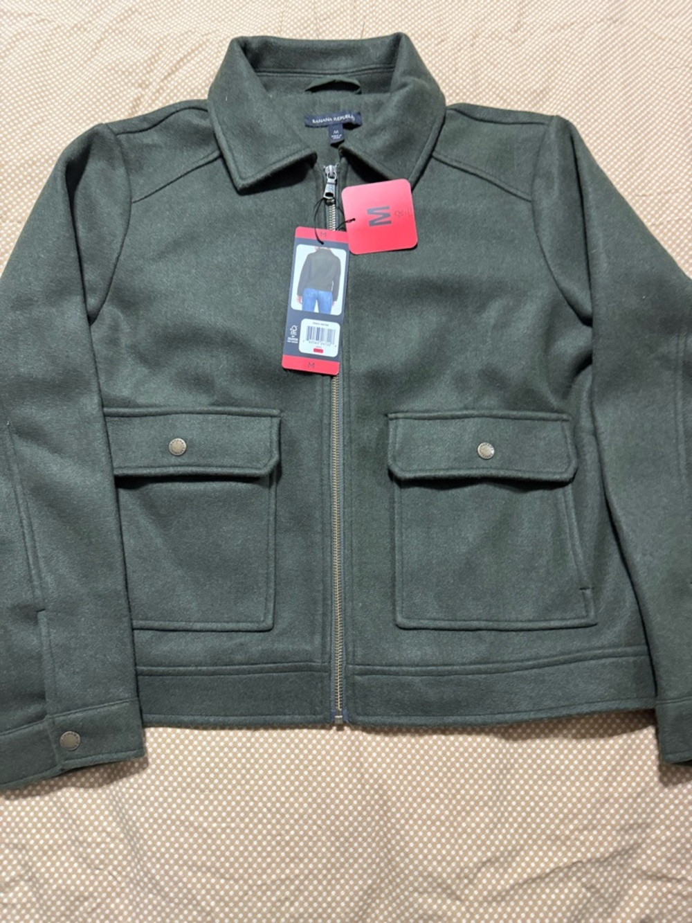 Banana Republic Olive Green Lightweight Shirt Jacket - Picture 3 of 7